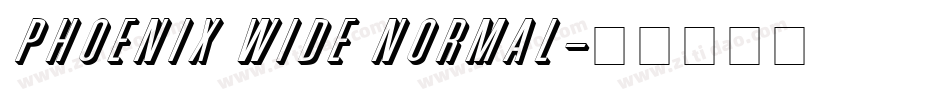 Phoenix Wide Normal字体转换